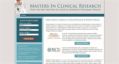 Desktop Screenshot of mastersinclinicalresearch.com
